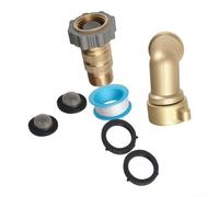 90 Degree Elbow Water Pressure Reducer 3/4in Brass | Space-saving 90 degree elbow, tight spot for access, reduces hose kinking, 3/4in thread, durable