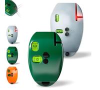 90 Degree Electronic Red Light Scale, Self-Leveling Parallel Line Parallel Line, Red Light Level, Green with Horizontal and Vertical Lines, Protable for Construction (Green+Gray,2 Pcs)
