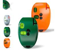 90 Degree Electronic Red Light Scale, Self-Leveling Parallel Line Parallel Line, Red Light Level, Green with Horizontal and Vertical Lines, Protable for Construction (Green+Orange,2 Pcs)