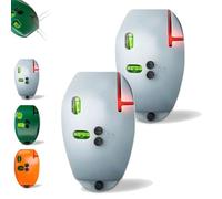 90 Degree Electronic Red Light Scale, Self-Leveling Parallel Line Parallel Line, Red Light Level, Green with Horizontal and Vertical Lines, Protable for Construction (Gray,2 Pcs)