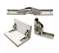 90 Degree Folding Door/Shelf Hinge Hidden Bracket Table Holder Furniture Parts (2pc)