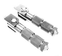 90-Degree Folding Foot Pegs Anti-Slip for surface Black 90-Degree(Silver)