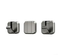 90 Degree Folding Wall Hooks 3-Pack Gunmetal Gray | for premium zinc alloy, holds heavy items, foldable design, space optimizer, build