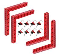90 Degree Frame Clamps - 4 Pack 5.5 Inch Aluminum Alloy Jig | Right Angle Corner Clamp with Star Knobs - Precise Square Alignment | Woodworking Tool - Cabinet Drawer