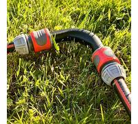 90 Degree Garden Hose Elbow, Double Quick Connect Fitting | 90° pipe turning elbow with dual interface, good sealing, for corner wiring of garden irrigation water hose.