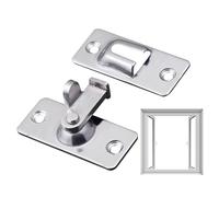 90 Degree Gate Latch - Stainless Steel Door Bolt Lock for Barn Doors, Cabinets, and Room Separations, Reliable Door Latch for Stable Mounting on Interior and Exterior Doors in the Home