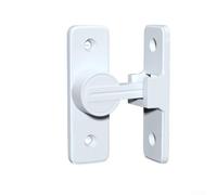 90 Degree Glow In The Dark Sliding Door Bolt No Drill Installation For Interior Doors Bathrooms Old Style Entries Luminous Latch With Night Visibility Secure Privacy Locking For Home Rooms(White)