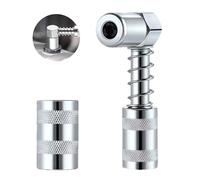 90 Degree Grease Gun Coupler Adapter,High-Pressure Right Angle Grease Gun for Tight Spaces Farm Truck Car & Industrial Equipment Lubrication Attachments Extension