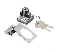 90 Degree Hasp and Staple Lock for Cabinet, Drawer, and Refrigerator - Alloy Key-Operated Security Lock with Through-Open Keying for Home, Office, and Shed(2.5INCH)