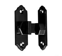 90 Degree Having Alloy Door Latch Sliding Barn Door Lock Home Antipry Security for Rooms Sheds Storage Garden and Aluminum Applications 74x53mm (BLACK)