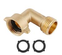 90-Degree Hose Elbow for RVs - Solid Brass Construction, Features Convenient Easy Grip Connector,for RV Water Hoses, Residential Outdoor Faucets, & More - 1-Pack