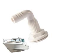 90 Degree Hull Passage Connector, 90 Degree Angled Hull Breakthrough, ABS Thru Drain Connector and Thru Hull Connector - Sanitary Fittings for Boats Through Hull, Stable Marine On-Board Installations