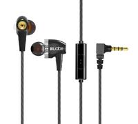 90 Degree Jack Wired Gaming Headset 3.5mm Dual Dynamic Wired Earphones Noise Cancelling In-Ear Stereo Headset for Outdoor Travel Home Office