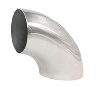 90 Degree Mandrel Bend Elbow, 3.5 Inch OD Stainless Steel 304 Exhaust Elbow Fitting, for Modified Exhaust Elbow Pipe, Stair Handrail, HVAC(1.5mm Thickness)
