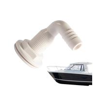 90 Degree Marine Plumbing Hose Connector, Pump Drain Through Hull | Through Drain Connector Resistant | Hull Fitting for Marine Onboard Plumbing Plug