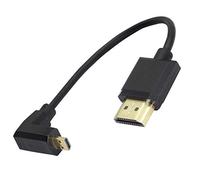 90 Degree Micro HDMI Male to HDMI Male Cable Adapter Connector 4K 60Hz Ethernet HDMI Type D to Type A 3D Audio Return for Cameras-15CM (DOWN)