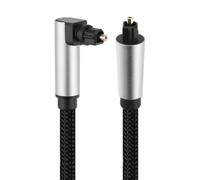 90 Degree Optical Audio Cable 1M 360 Degree Swivel Adjustable Right Angled Digital Optical Audio Cable for Soundbar to TV Toslink Pulg Fiber Cord Suitable for Home Cinema S/PDIF PS4 Xbox Stereo System