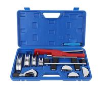 90 Degree Pipe Tube Bender Kit, Ratcheting Tubing Bender for Forward and Reverse Precise Bending, Metal Pipe Bending Tool with 7 for Automobile Brake Lines Cooling Lines HVA