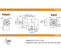 90 Degree Planetary Gearbox Step-down Gearbox Motor Reducer for Nema23/34 Stepper Motor 60/80/90 400W 750W 1KW Servo(8mm-57 Stepper,Speed Ratio 5 to 1)