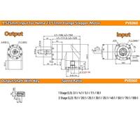 90 Degree Planetary Gearbox Step-down Gearbox Motor Reducer for Nema23/34 Stepper Motor 60/80/90 400W 750W 1KW Servo(9.525mm-57 Stepper,Speed Ratio 4 to 1)