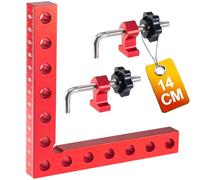 90 Degree Positioning Angle, 1 PCS Right Angle Aluminium Alloy Clamps (14 cm/5.5 Inches), Measuring Angle Right Angle Clamp for Carpenter's Tool, L-Type Corner Clamp for Boxing, DIY, Handw