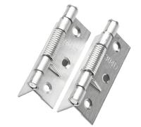 90 Degree Positioning Self-Aligning Spring Hinge, Spring Loaded Hinges Stainless Steel Silver Multiple Sizes Pack of 2(2inch)