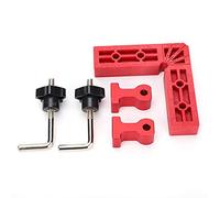 90 Degree Positioning Square, Right Angle Clamp for Woodworking, 120x120mm Plastic Corner Joining Tool with Clips and Stops, L - Type Measuring Ruler for Precise Frame
