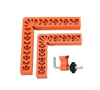 90 Degree Positioning Squares Aluminum Alloy Right Angle Clamp Woodworking Carpenter Tool for Cabinets Drawers Furniture Assembly Red(4 inches)
