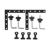 90 Degree Positioning Squares L Shape Black Woodworking Clamps, Aluminum Alloy Right Angle Clamp Set with Calipers and Adjusting Blocks, for Furniture Cabinets Boxes Photo Frames A (140 * 140)