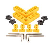 90 Degree Positioning Squares, Right Angle Fixing Clamp, 120mm Red ABS Woodworking Tool - Durable Material, Easy Operation, Ideal for Cabinet and Frame Assembly (Yellow)