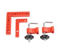 90 Degree Positioning Squares Right Angle Woodworking Carpenter Tool Clamping Set Aluminum Alloy Fixture For Frame Box Drawer Cabinet Assembly Diy Project Orange Color 2 Pack