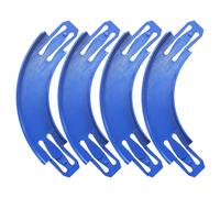 90 Degree Racetrack Connectors - 4 Pack Plastices Curved Track Pieces | 90° Banked Turn Curve | Double Racetrack Connector Toy Track Replacement Pieces