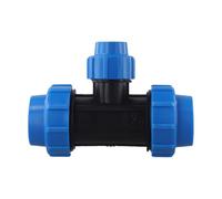 90 Degree Reducing Tee Water Pipe Clamp Connector PP Fitting Screw Joint for PE Pipes Suitable for Irrigation and Water Supply in Garden and Agriculture (40mm x 25mm x 40mm)