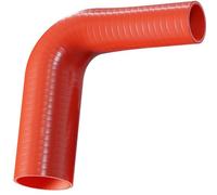 90 degree Reinforced Silicone Reducer Hose Elbow for Turbo or Coolant ID: 16mm > 13mm - Red
