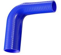 90 degree Reinforced Silicone Reducer Hose Elbow for Turbo or Coolant ID: 90mm > 76mm - Blue