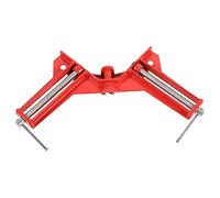 90 Degree Right Angle Corner Clamp Fixture Heavy Duty Aluminum Alloy Construction with Steel Screws for Woodworking Picture Frame Holder Fish Tank Fixing Red 11x10 3cm