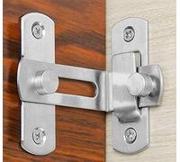 90 Degree Right Angle Door Latch Hasp Bending Latch Buckle Bolt Sliding Lock Barrel Bolt with Screws for Doors and Windows