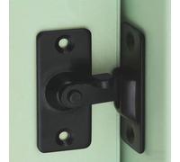 90 Degree Right Angle Door Lock Buckle Safety Door Lock Bolt, Stainless Steel Door Latch for Wooden Fences, Doors, Windows, Safety Sliding Door Latch… (Black)
