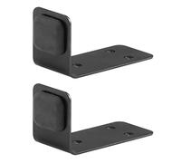 90 Degree Right Angle Door Stopper, Heavy Duty Sliding Barn Door Stop Holder Anti-Collision Wall Mounted Door Stopper with Screws On Floor or Wall (Black)