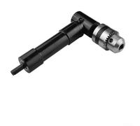 90 Degree Right Angle Drill Adapter with 8mm Shank and Three-Jaw Chuck for Power Tools - Compatible with Round, Hexagonal & Special-Shaped Drill Bits(Metal Head)