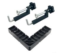 90 Degree Right Angle Locator Block: For Precision Woodworking Clamp Set with Adjustable Mechanism for Frames & Furniture | ABS + Aluminum Alloy | 200x200mm(Black)
