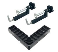 90 Degree Right Angle Locator Block for Woodworking with Adjustable Clamp for Precise Positioning and Alignment in Furniture and Frame Construction (Black)