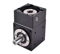 90 Degree Right Angle Steering Gear Cross Commutator Reducer Ratio 2:1 3:1 5:1 for 80 frame 750W AC Servo Motor input shaft 19mm(TRD dual shaft,Ratio 5 to 1)