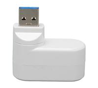 90 Degree Rotatable USB Hub Support Hot Swap 5Gbps 3 Port Portable USB 3.0 Hub Made of ABS Material for Desktop PC (White)