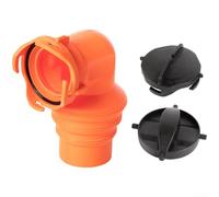 90-Degree RV Sewage Hose Elbow Connector for Waste Water Valve - Flexible Swivel Fitting Compatible with 3", 3-1/2", and 4" RV Sewer Systems, PP/TPE/HDPE