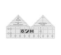 90 Degree Sewing Ruler, 5.1x10.5x0.1in Double Strip Quilting Ruler Double Right Angle with Grids Quilting Template Cutting for Sewing Garment Designs