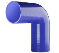 90 degree Silicone Turbo and Coolant Reinforced Hose Elbow ID: 68mm - Blue
