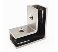 90 Degree Sleeve Over Shower Glass Clamp, Glass Shower Door Hardware, Bathroom Door Right Angle Connector for Bathroom, Showroom Hardware Accessories