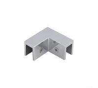 90 Degree Sleeve Over Shower Glass Clamp, Solid Brass Right Angle Shower Door Glass Clamp, Fit for 5/16" to 1/2" (8 to 12 mm) Thickness(Chrome)
