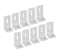 90 Degree Solar Panel Mounting L Bracket for RV Boat Off Grid Roof, Aluminum Alloy, Compatible with 10W-100W Panels(10pc)